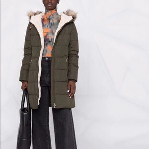 LAUREN Ralph Lauren Down & Feather Fill Parka with Faux Fur Trim - XS